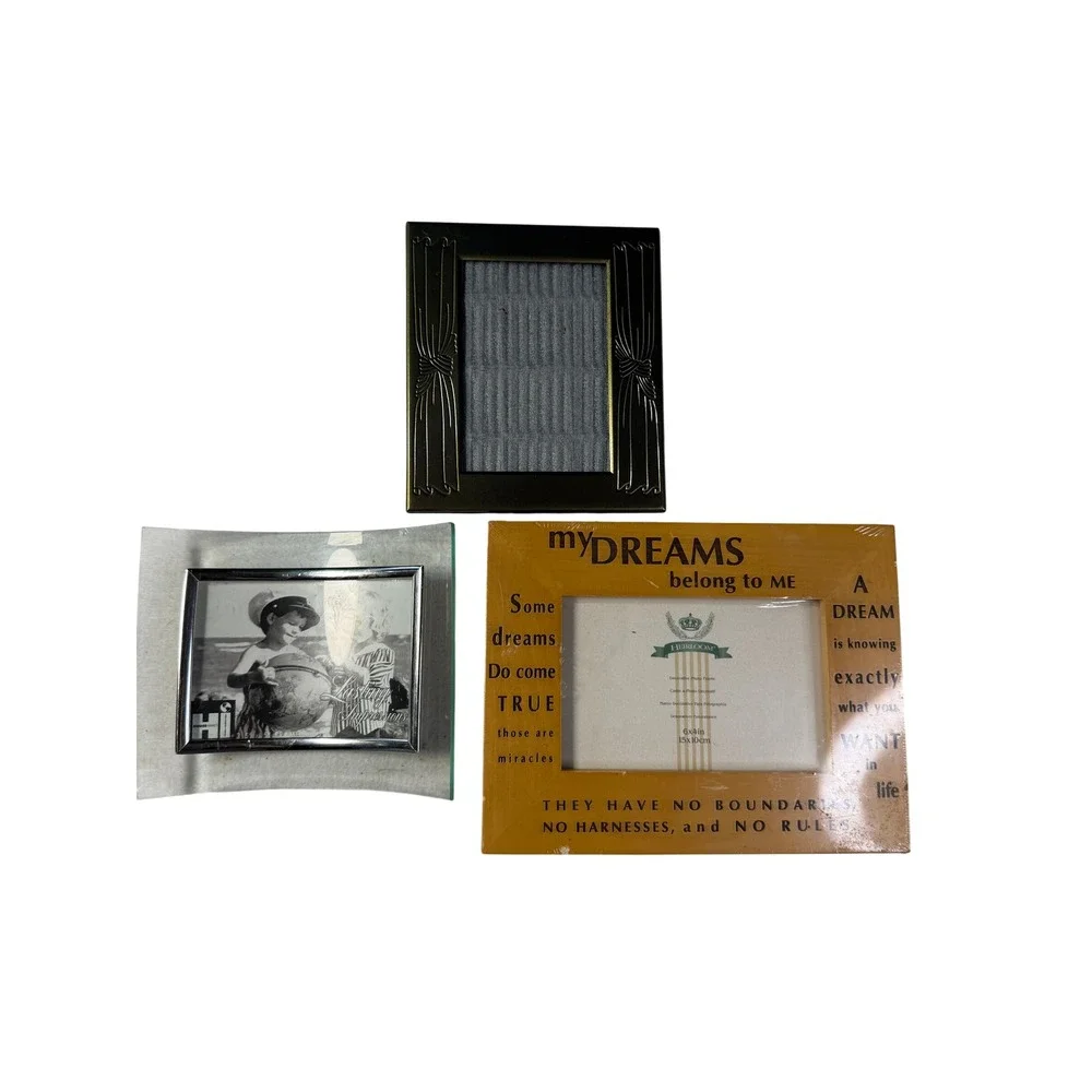 Vintage Gold Picture Frame Set of 3 4x6 Hollywood Regency Grandmillennial